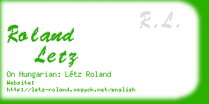 roland letz business card